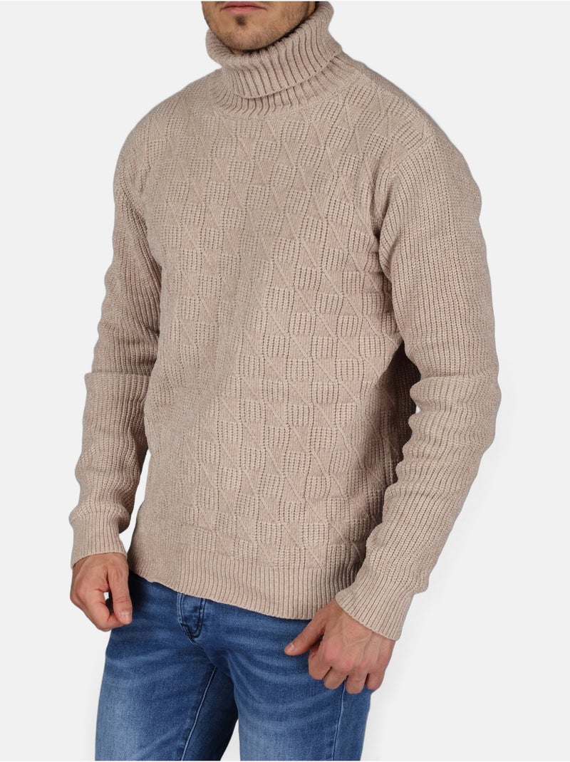 Maglione elegante a collo alto - Kenzarro Crema - Kiabi