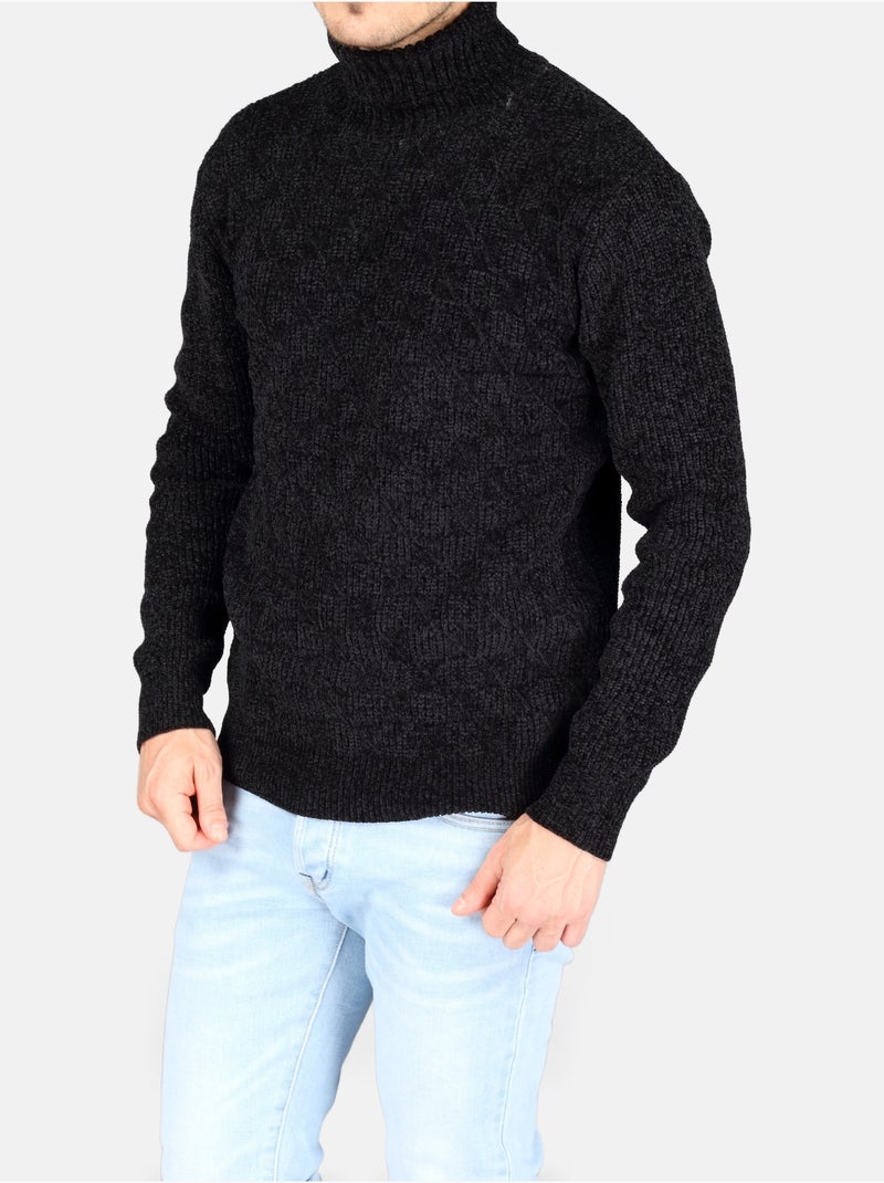 Maglione elegante a collo alto - Kenzarro Nero - Kiabi