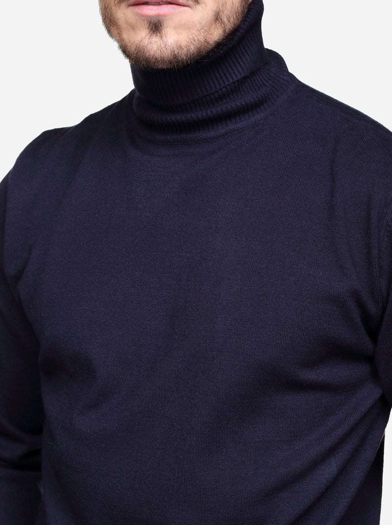 Maglione elegante a collo alto - Yves Enzo Blu scuro - Kiabi