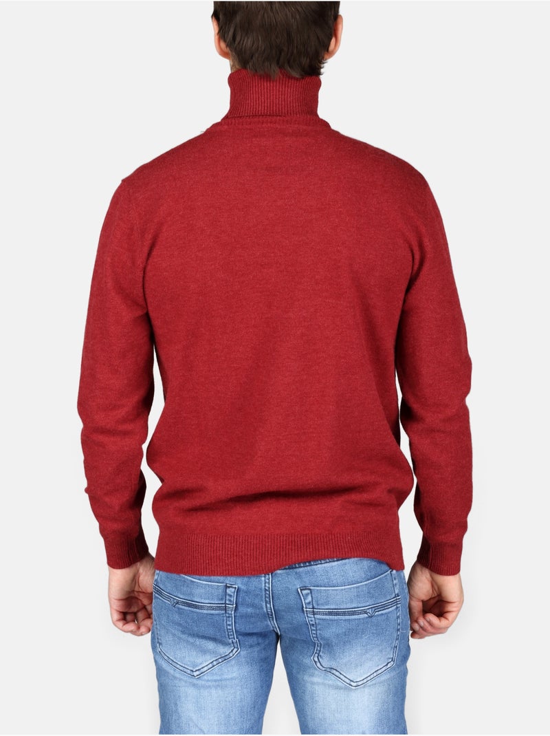 Maglione elegante a collo alto - yves enzo Bordeaux - Kiabi