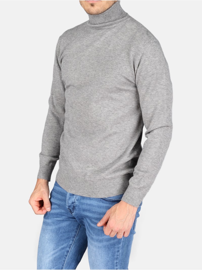 Maglione elegante a collo alto - yves enzo Grigio scuro - Kiabi