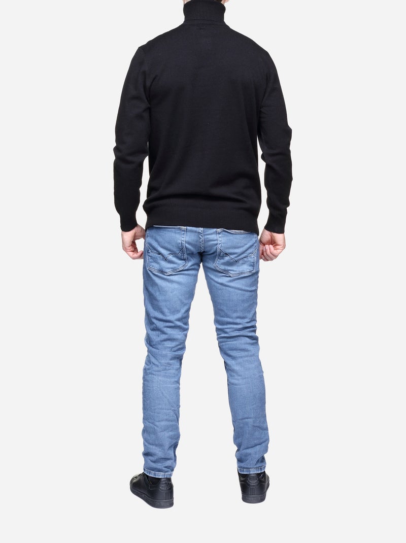Maglione elegante a collo alto - Yves Enzo Nero - Kiabi