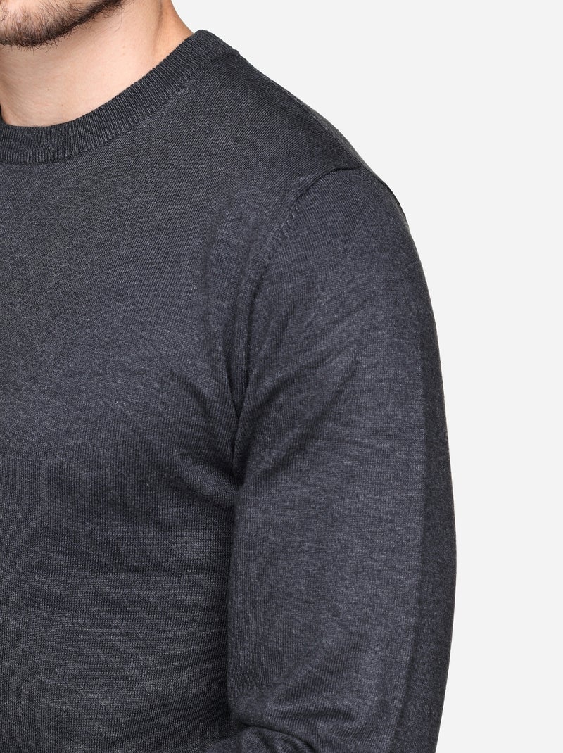 Maglione elegante a girocollo - Frilivin Grigio scuro - Kiabi