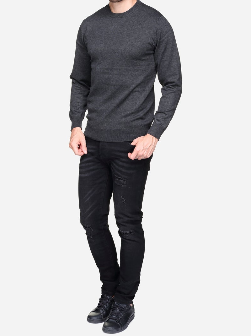 Maglione elegante a girocollo - Frilivin Grigio scuro - Kiabi