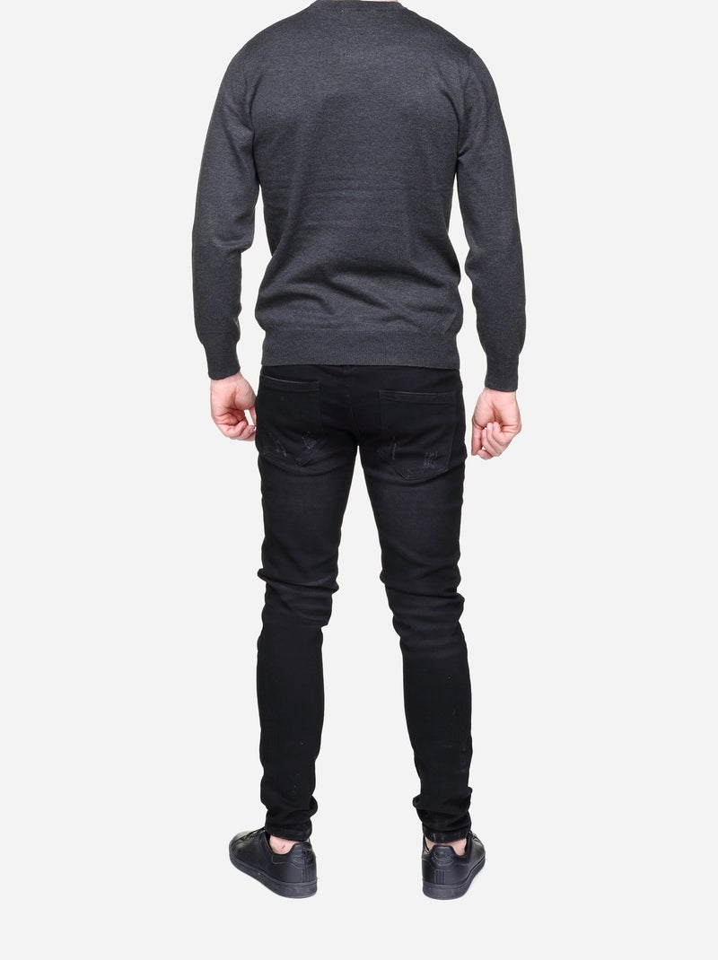 Maglione elegante a girocollo - Frilivin Grigio scuro - Kiabi