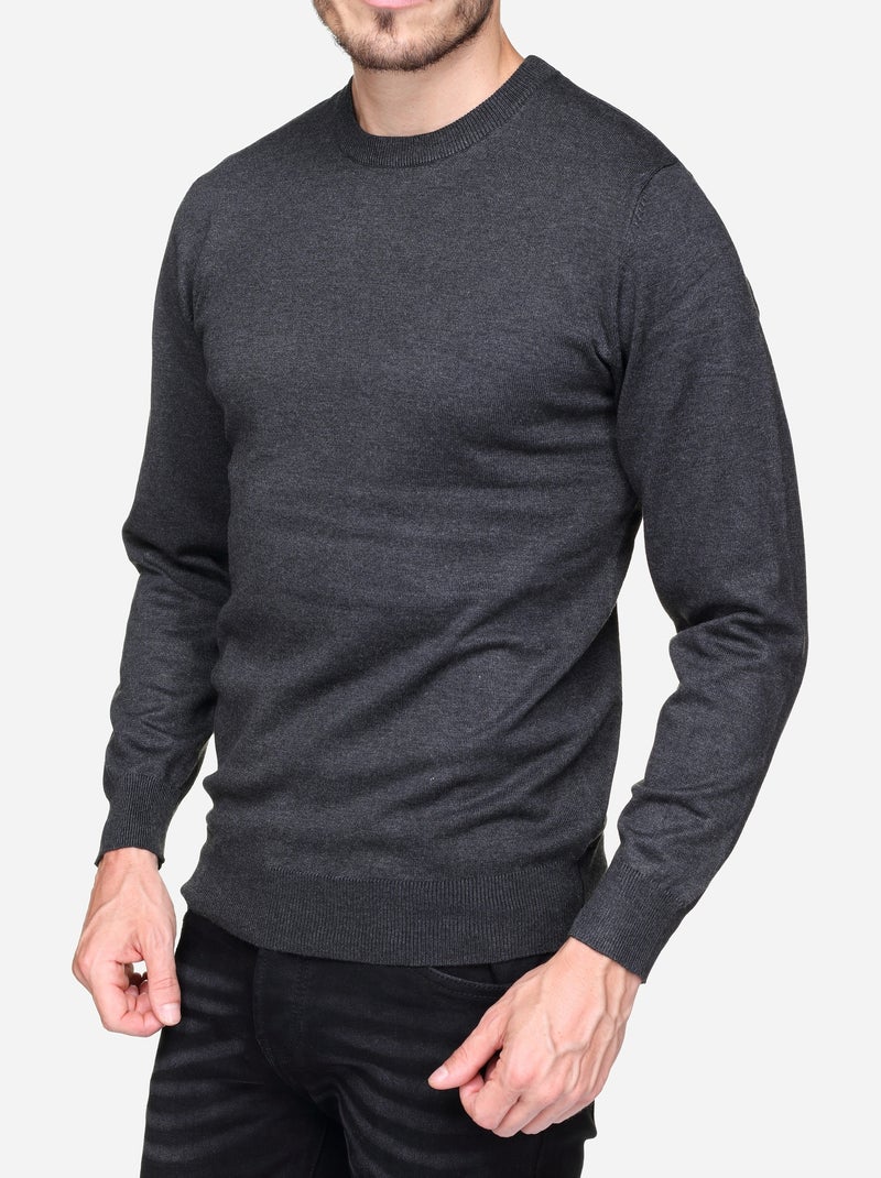 Maglione elegante a girocollo - Frilivin Grigio scuro - Kiabi
