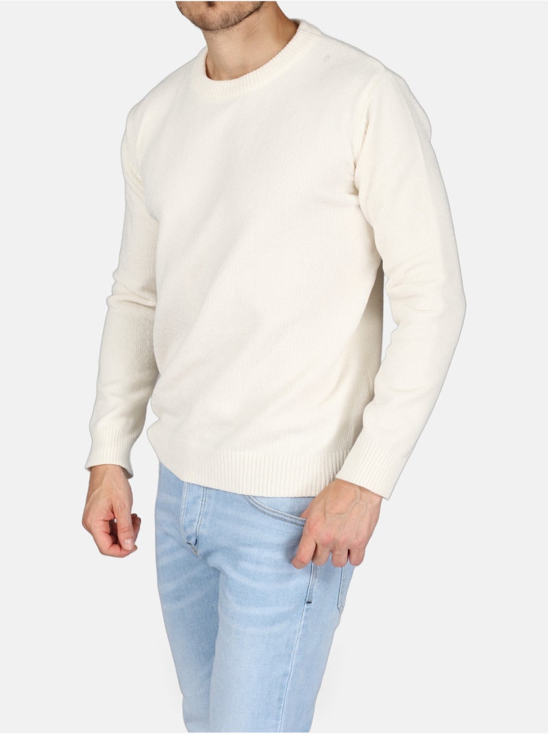 Maglione elegante a girocollo - Kenzarro Bianco - Kiabi
