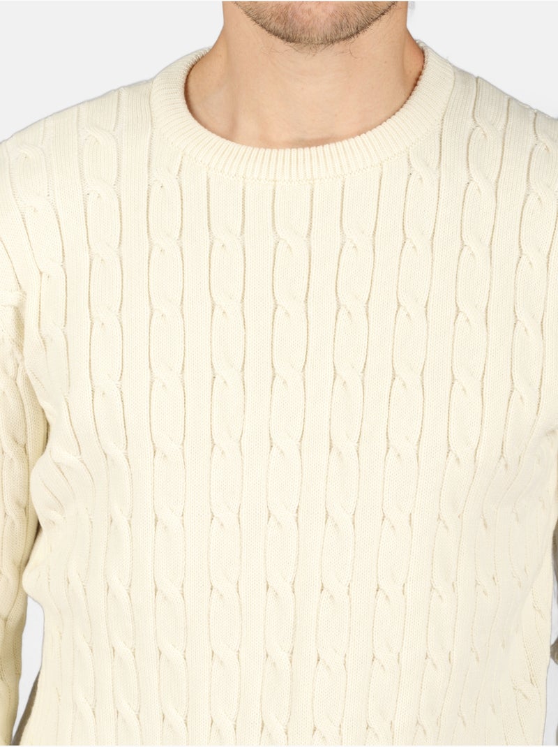 Maglione elegante a girocollo - Kenzarro Bianco - Kiabi