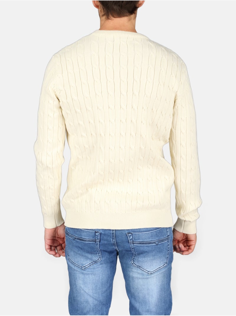 Maglione elegante a girocollo - Kenzarro Bianco - Kiabi