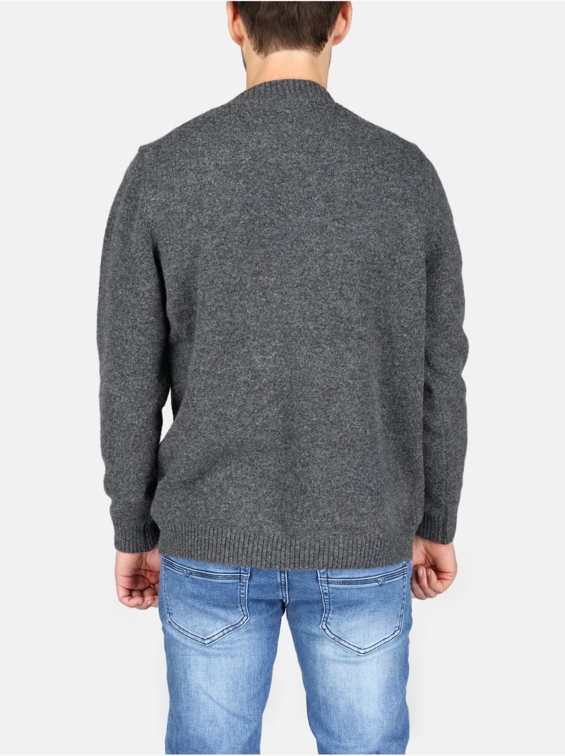 Maglione elegante a girocollo - Kenzarro Grigio scuro - Kiabi