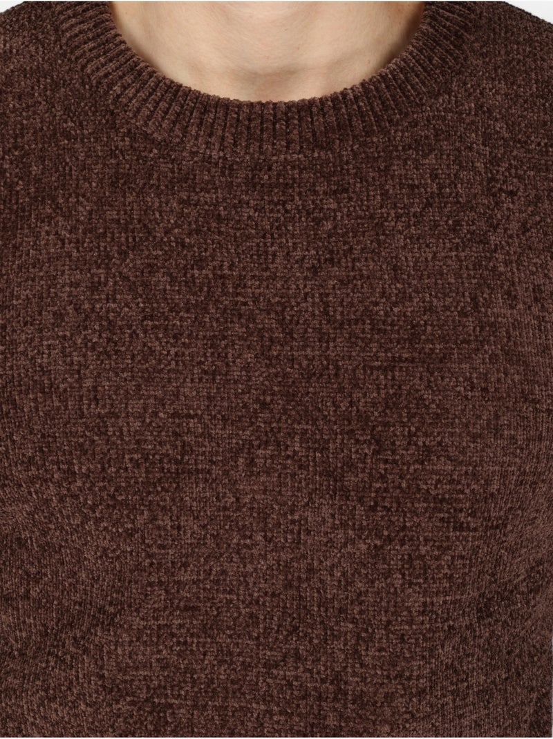 Maglione elegante a girocollo - Kenzarro Marrone - Kiabi