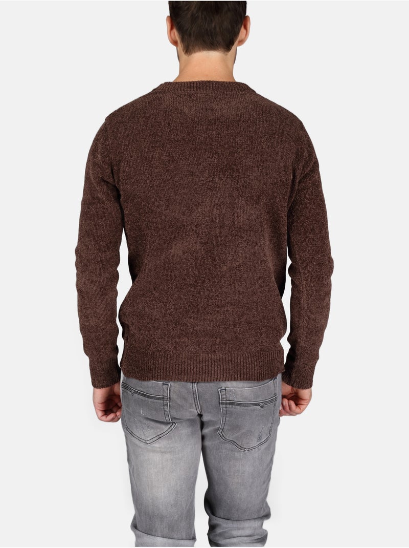 Maglione elegante a girocollo - Kenzarro Marrone - Kiabi