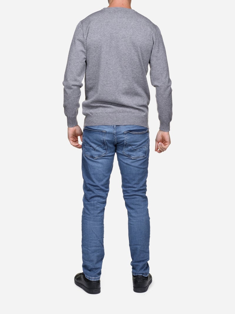 Maglione elegante a girocollo - Yves Enzo Grigio - Kiabi
