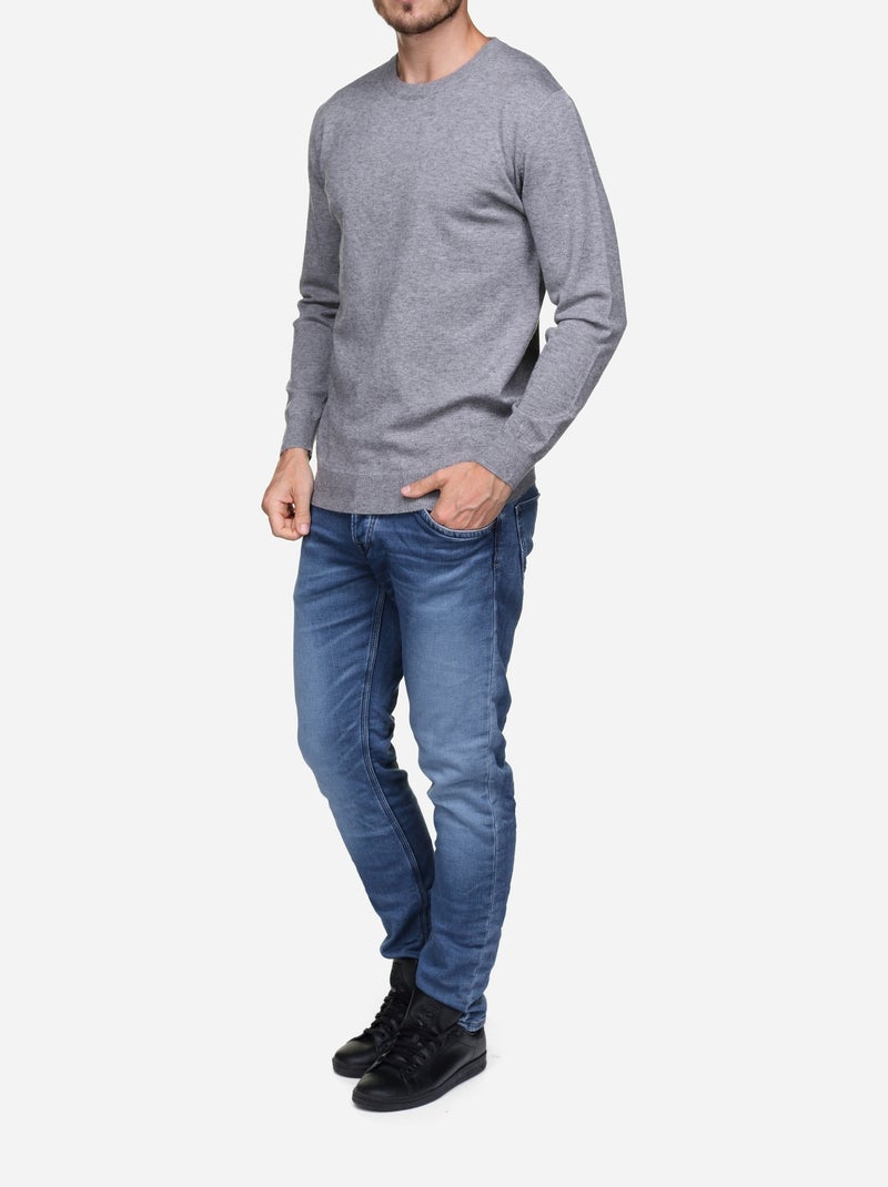 Maglione elegante a girocollo - Yves Enzo Grigio - Kiabi