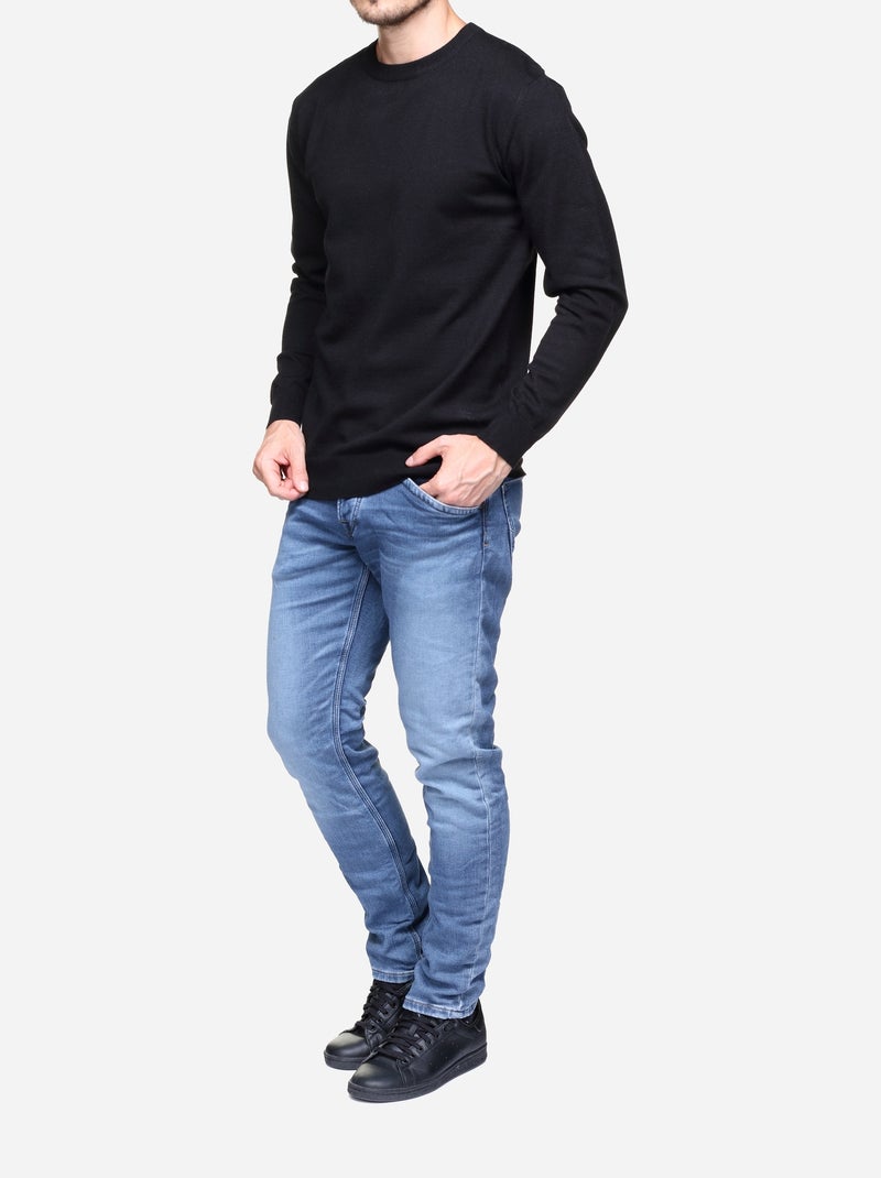 Maglione elegante a girocollo - Yves Enzo Nero - Kiabi