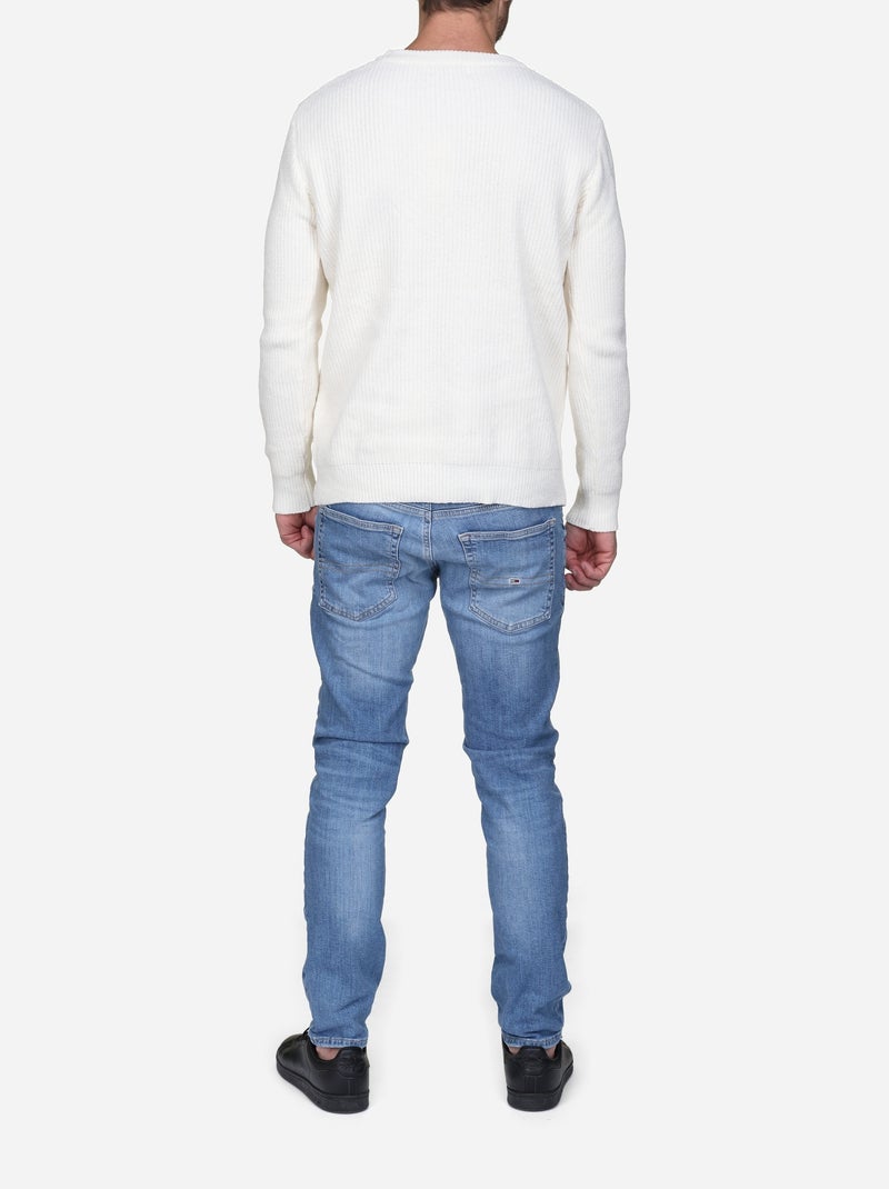 Maglione elegante a maglia intrecciata - Kenzarro Bianco - Kiabi