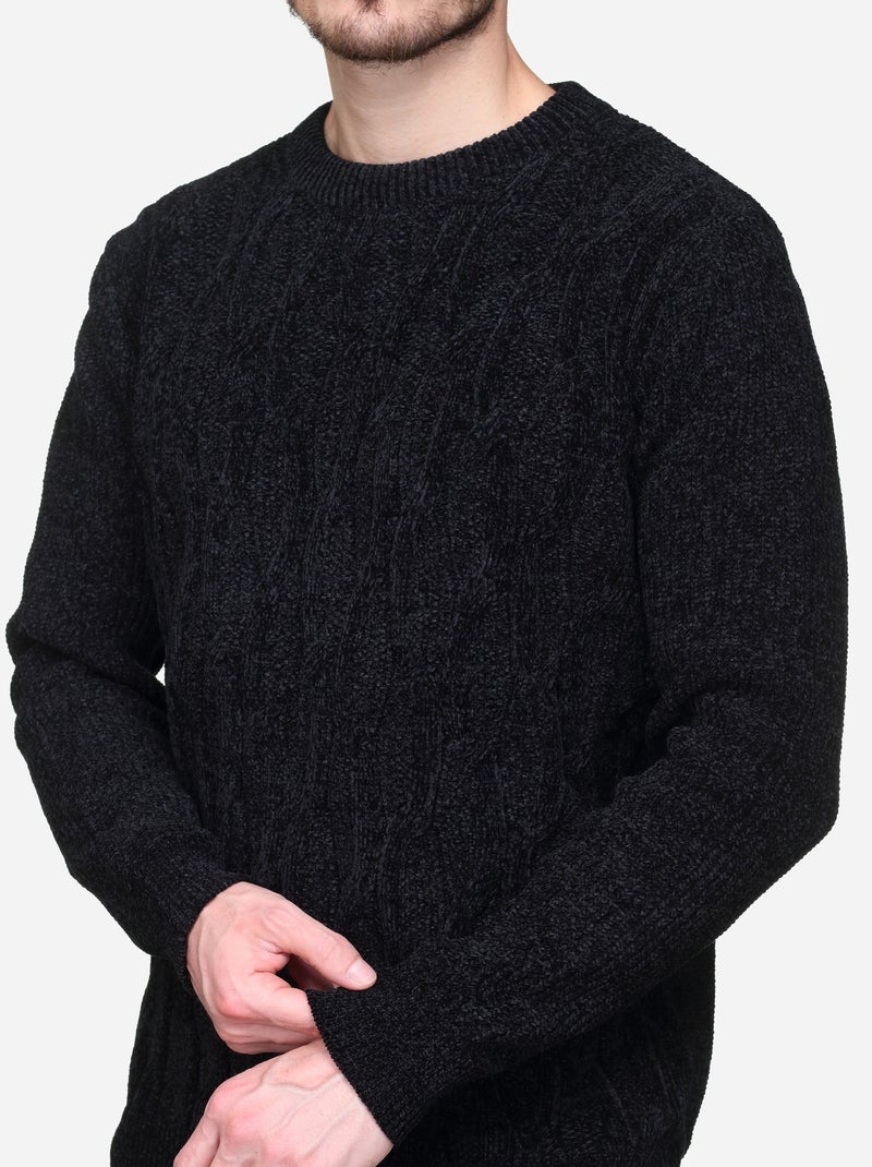 Maglione elegante a maglia intrecciata - Kenzarro Nero - Kiabi