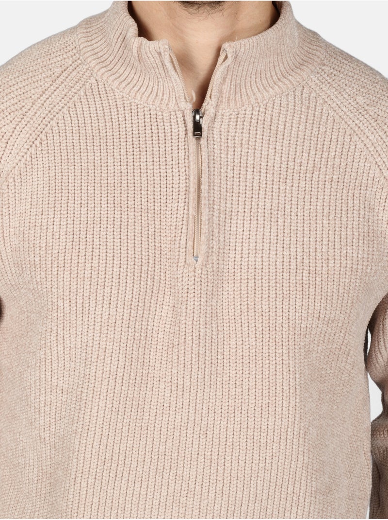Maglione elegante con cerniera - Kenzarro Crema - Kiabi