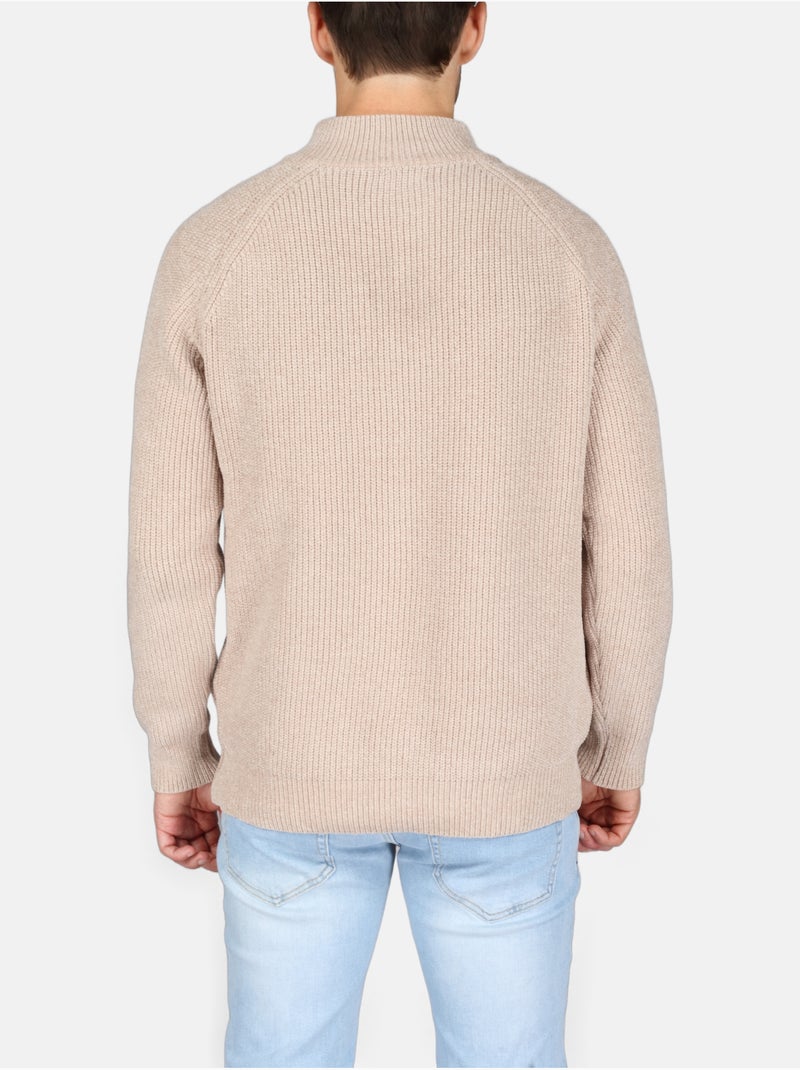 Maglione elegante con cerniera - Kenzarro Crema - Kiabi