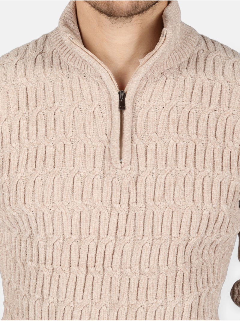 Maglione elegante con cerniera - Kenzarro Crema - Kiabi