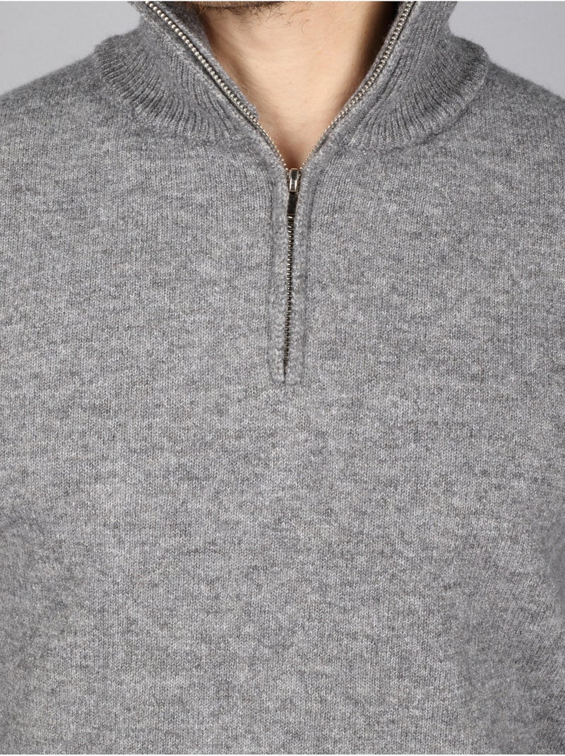 Maglione elegante con cerniera - Kenzarro Grigio chiaro - Kiabi