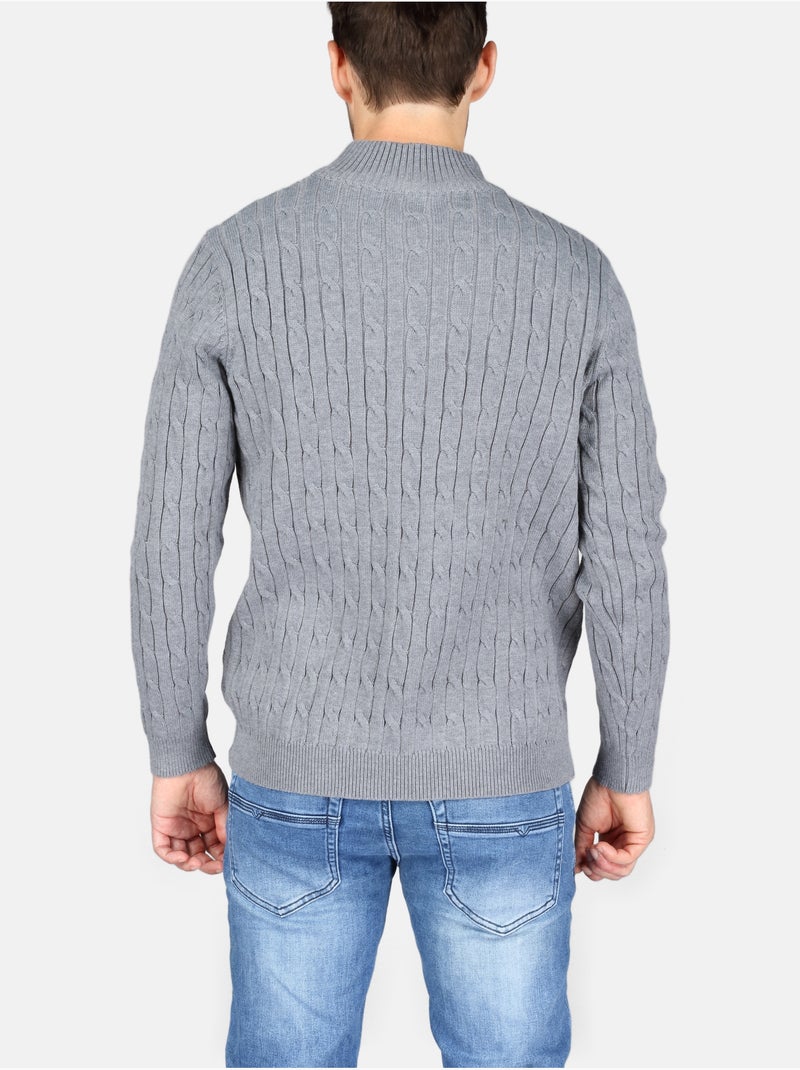 Maglione elegante con cerniera - Kenzarro Grigio - Kiabi