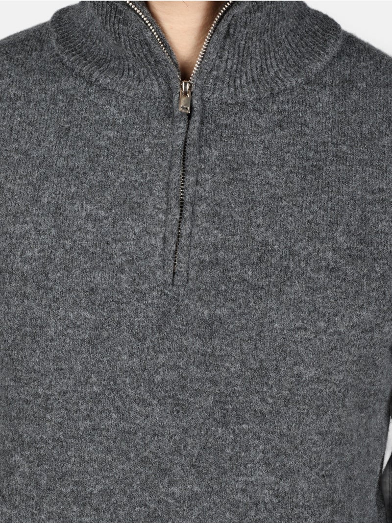 Maglione elegante con cerniera - Kenzarro Grigio scuro - Kiabi