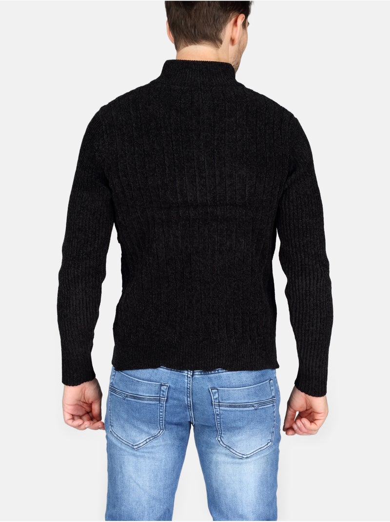 Maglione elegante con cerniera - Kenzarro Nero - Kiabi