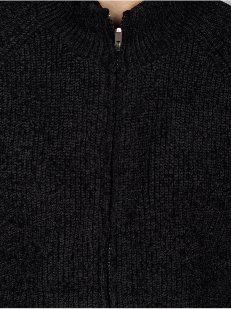 Maglione elegante con cerniera - Kenzarro Nero - Kiabi