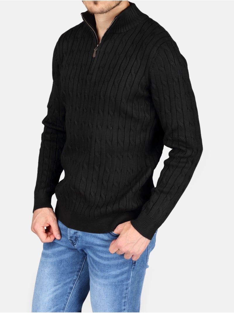 Maglione elegante con cerniera - Kenzarro Nero - Kiabi