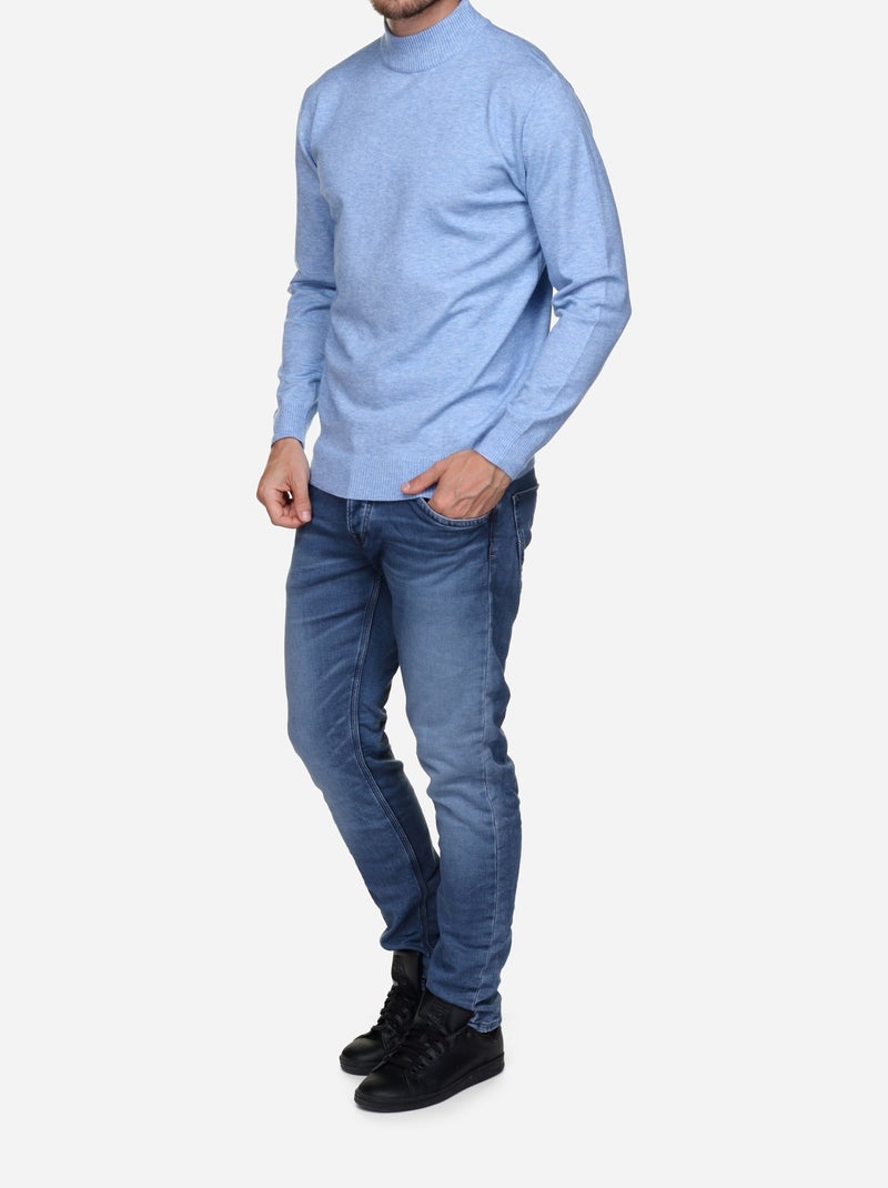Maglione elegante con collo a camino - Yves Enzo Blu - Kiabi