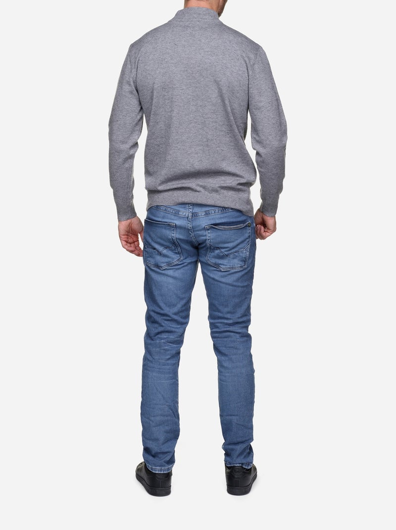 Maglione elegante con collo a camino - Yves Enzo Grigio - Kiabi