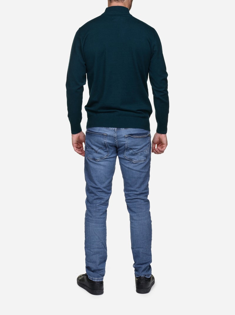 Maglione elegante con collo a camino - Yves Enzo Verde - Kiabi