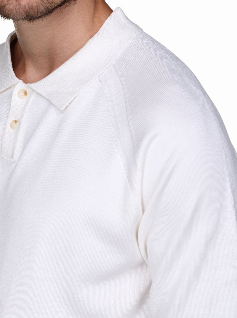Maglione elegante con collo a polo - Frilivin Bianco - Kiabi