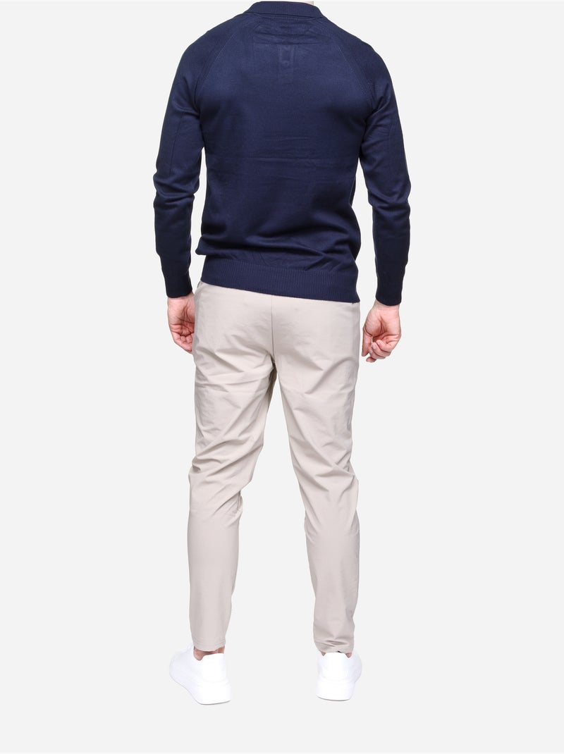 Maglione elegante con collo a polo - Frilivin Blu scuro - Kiabi