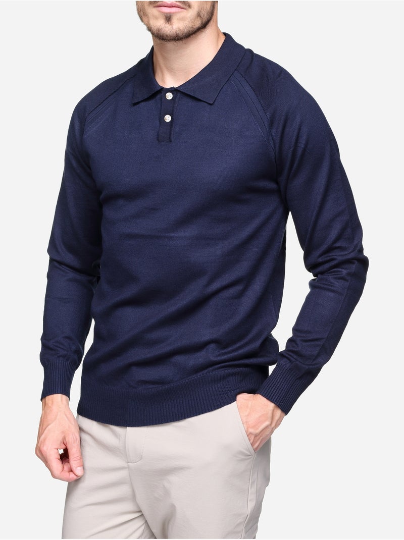 Maglione elegante con collo a polo - Frilivin Blu scuro - Kiabi