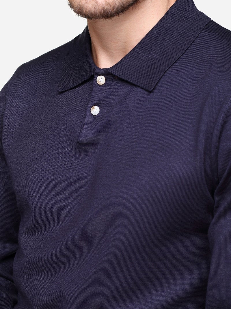 Maglione elegante con collo a polo - Frilivin Blu scuro - Kiabi