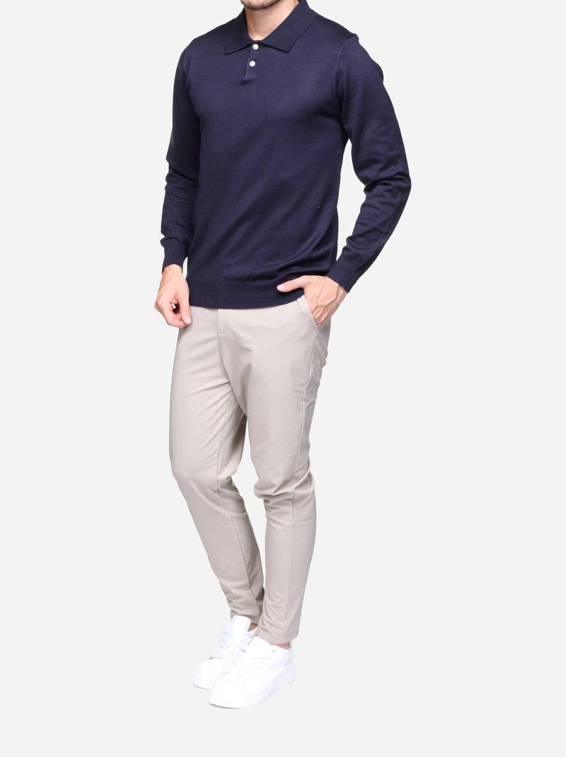 Maglione elegante con collo a polo - Frilivin Blu scuro - Kiabi