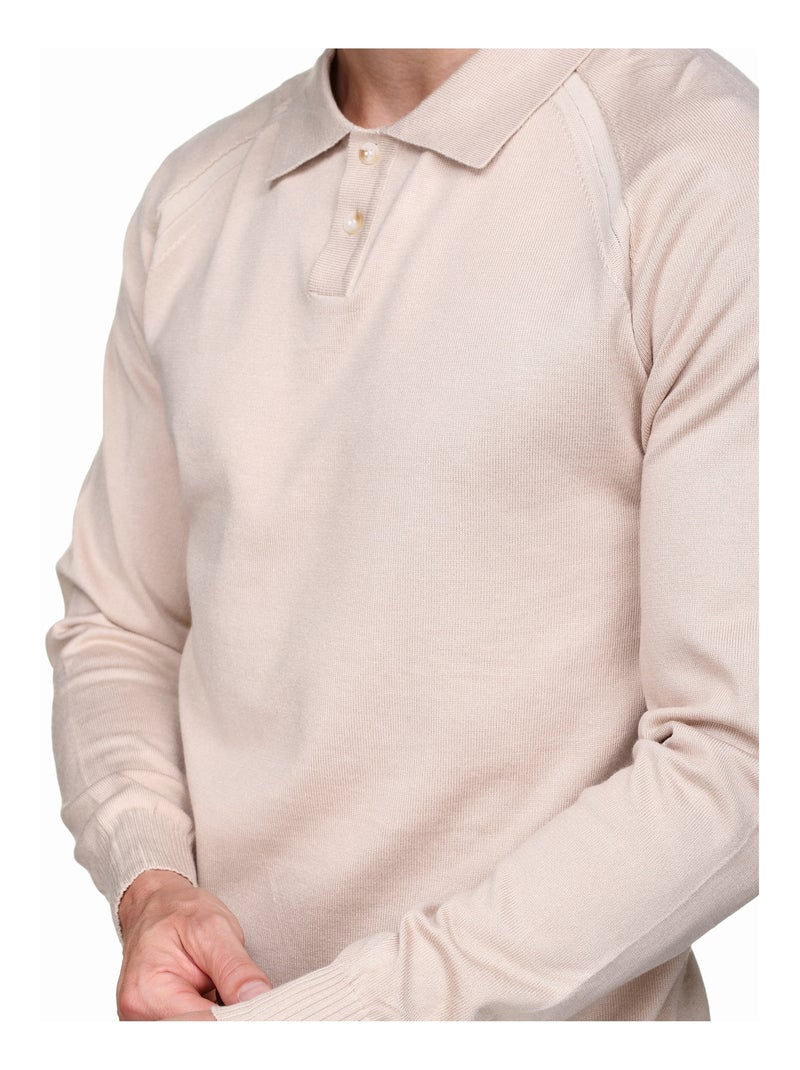 Maglione elegante con collo a polo - Frilivin Crema - Kiabi