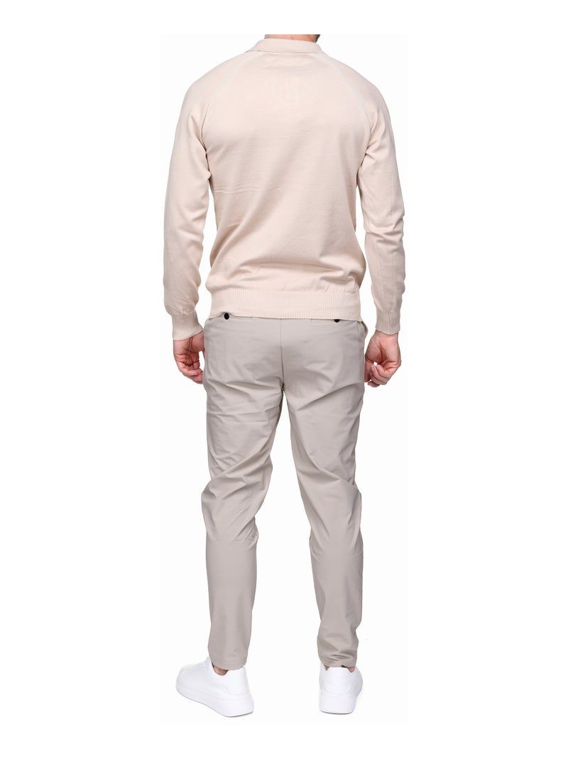 Maglione elegante con collo a polo - Frilivin Crema - Kiabi