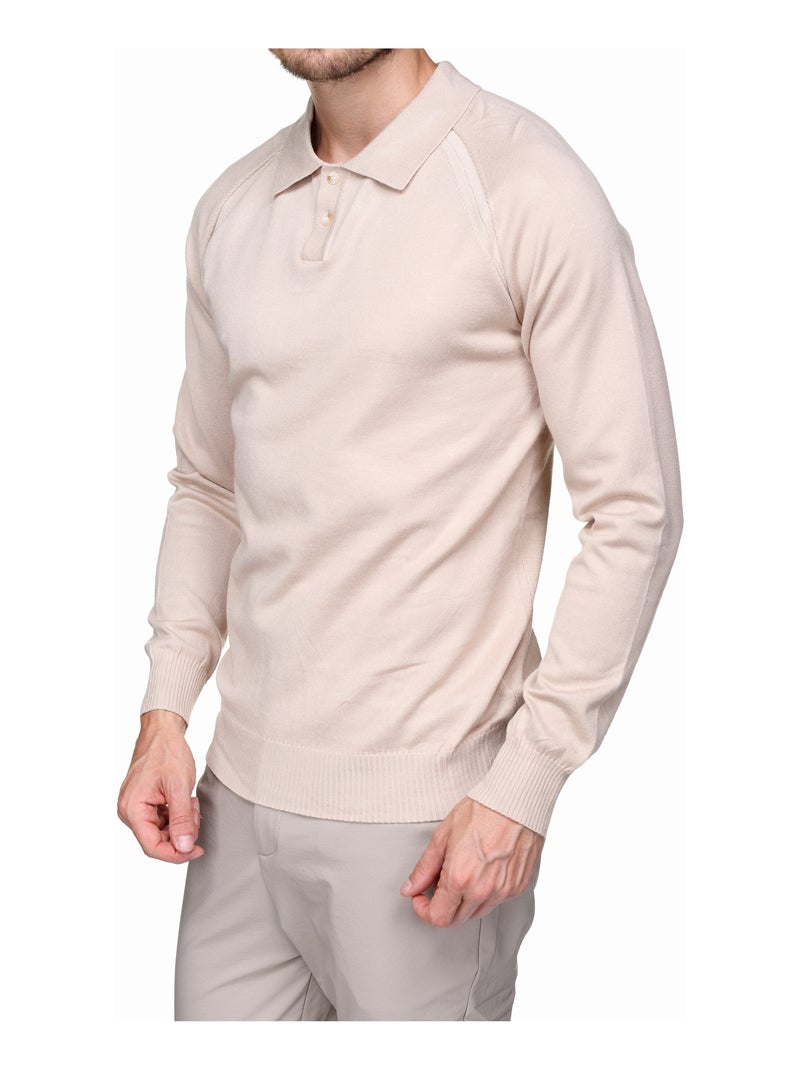 Maglione elegante con collo a polo - Frilivin Crema - Kiabi