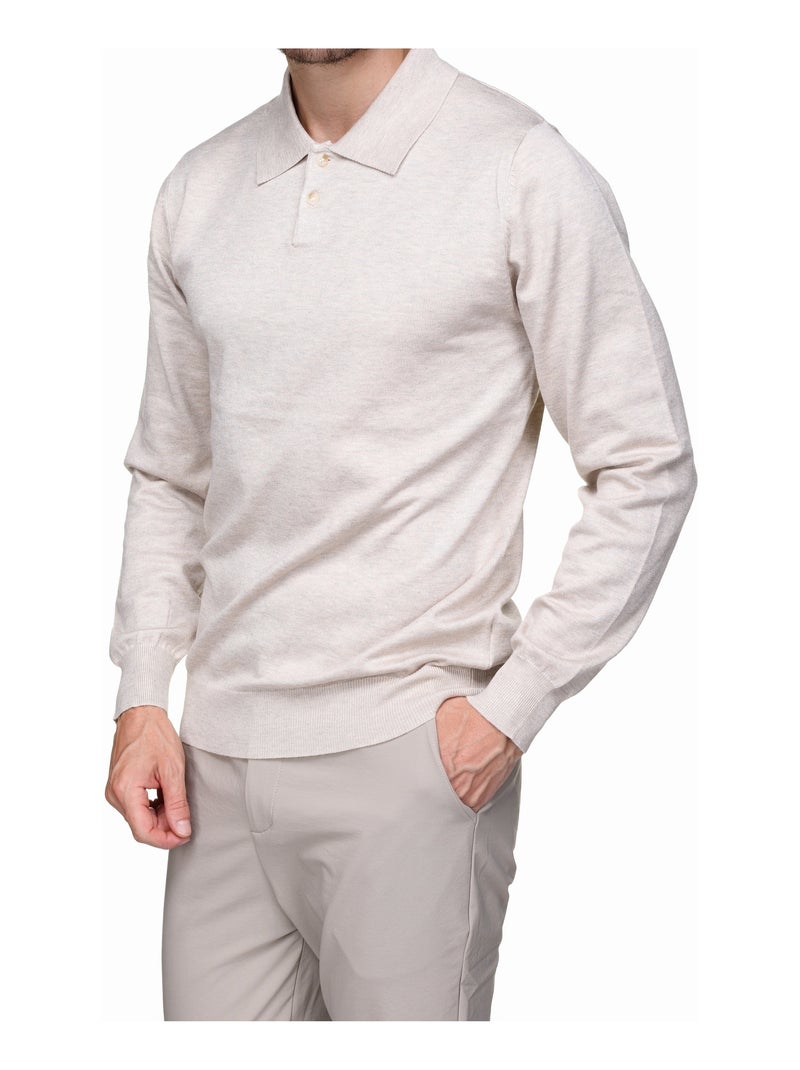 Maglione elegante con collo a polo - Frilivin Crema - Kiabi