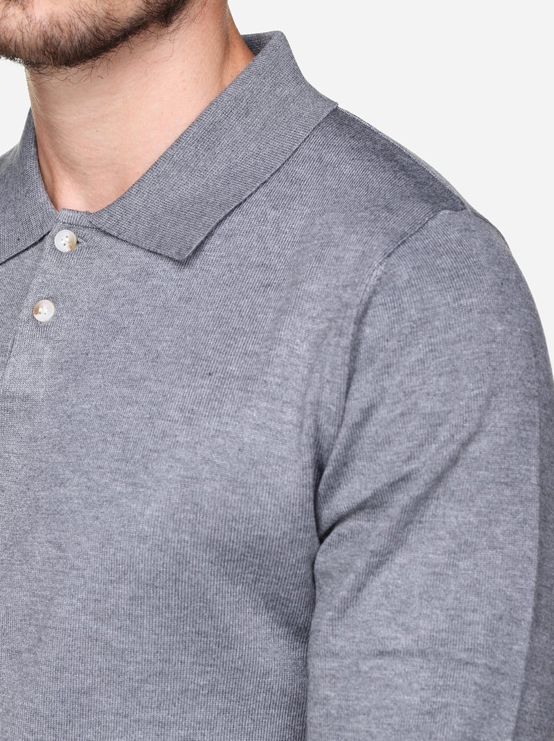 Maglione elegante con collo a polo - Frilivin Grigio - Kiabi