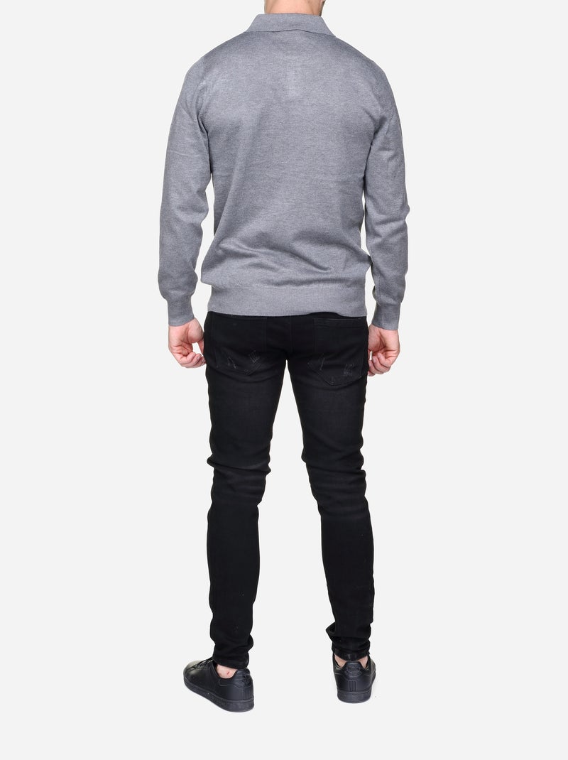 Maglione elegante con collo a polo - Frilivin Grigio - Kiabi