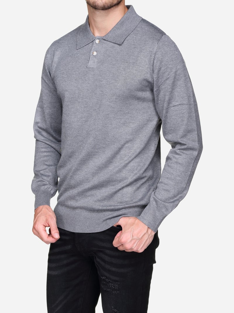 Maglione elegante con collo a polo - Frilivin Grigio - Kiabi
