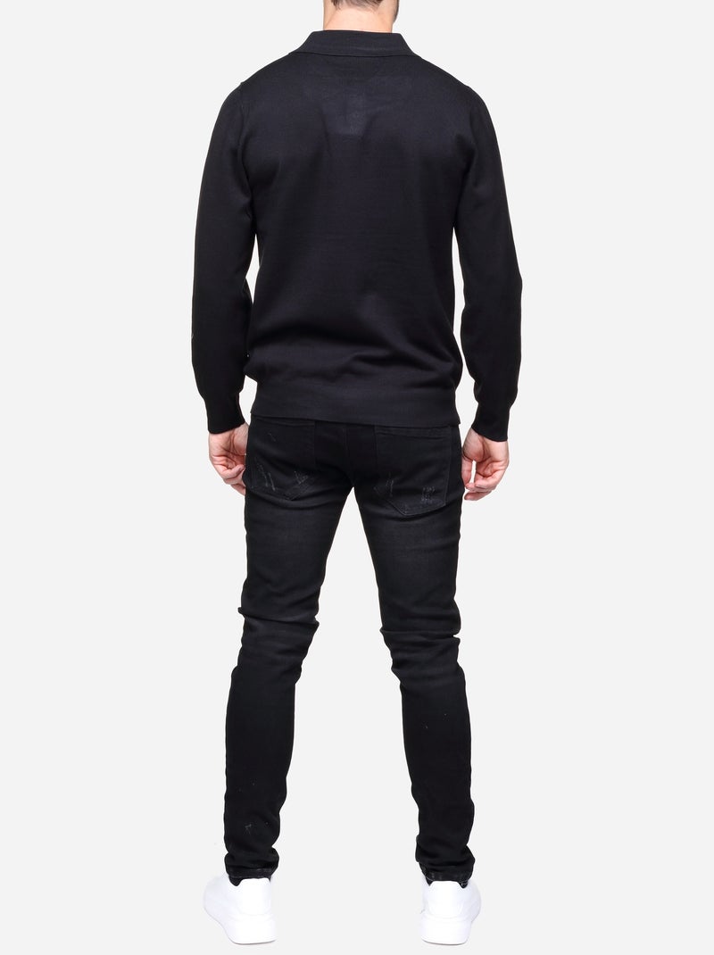 Maglione elegante con collo a polo - Frilivin Nero - Kiabi