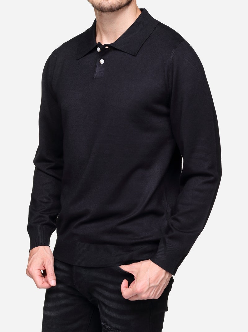 Maglione elegante con collo a polo - Frilivin Nero - Kiabi