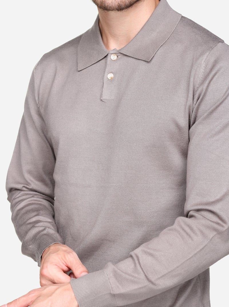 Maglione elegante con collo a polo - Frilivin Tortora - Kiabi