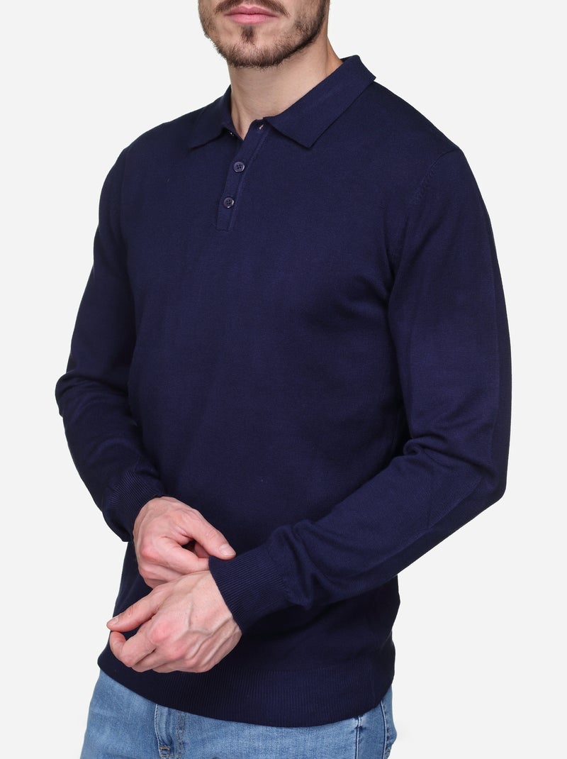 Maglione elegante con collo a polo - Kenzarro Blu scuro - Kiabi