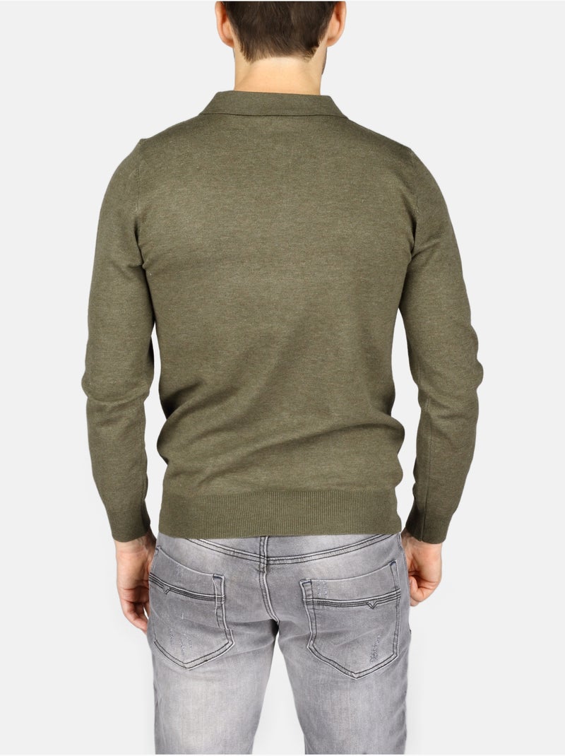 Maglione elegante con collo a polo - Kenzarro Cachi - Kiabi